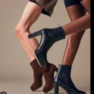 Elegant Black Leather Booties